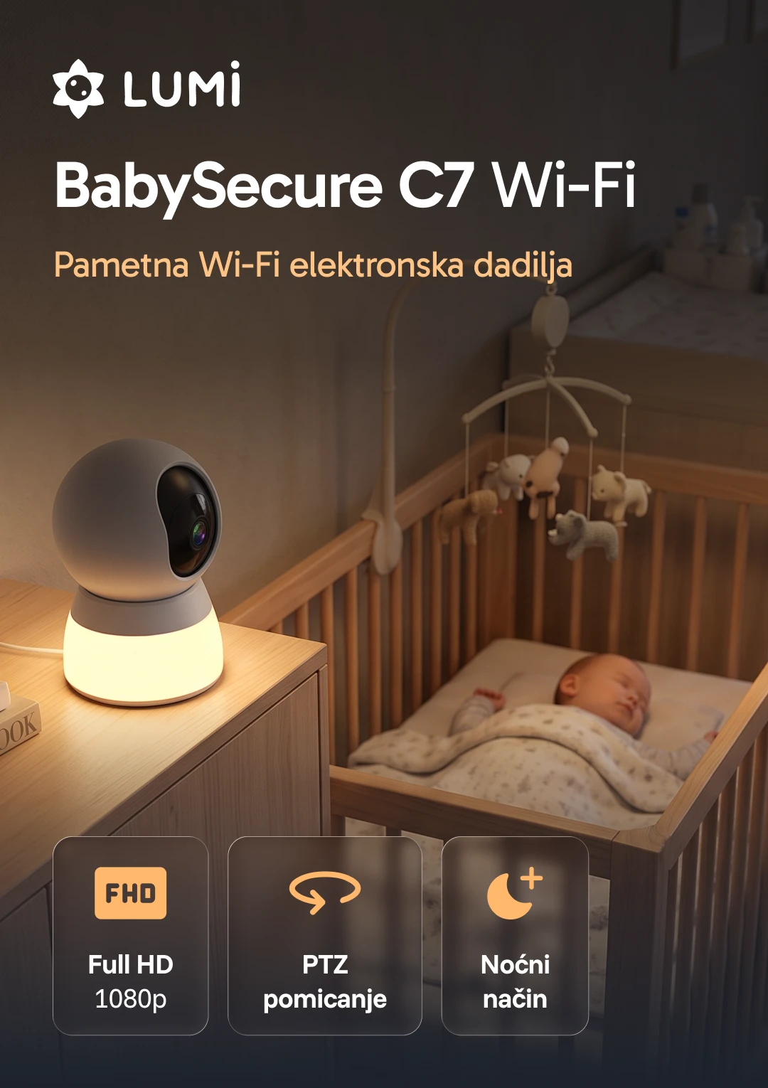 Lumi BabySecure C7 43 Elektronska varuška